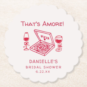 Porta-copo De Papel That's Amore Bridal Shower Caprichoso Desenho à Mã