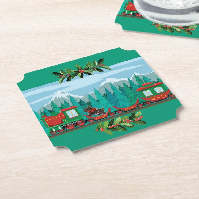 Porta-copo De Papel Tiel Felry Christmas Train (Angular)