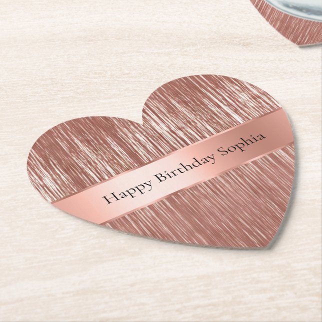 Porta-copo De Papel Tinsel Gelam-Dourado-Rosa Chic Strips Natal (Angular)