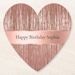 Porta-copo De Papel Tinsel Gelam-Dourado-Rosa Chic Strips Natal