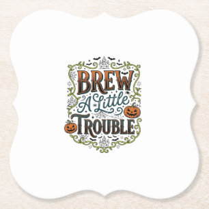 Porta-copo De Papel Tipografia de Bruxa de Halloween Faça Um Pouco de