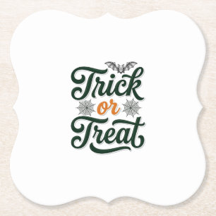 Porta-copo De Papel Tipografia de Halloween Vintage para Truque ou Tra