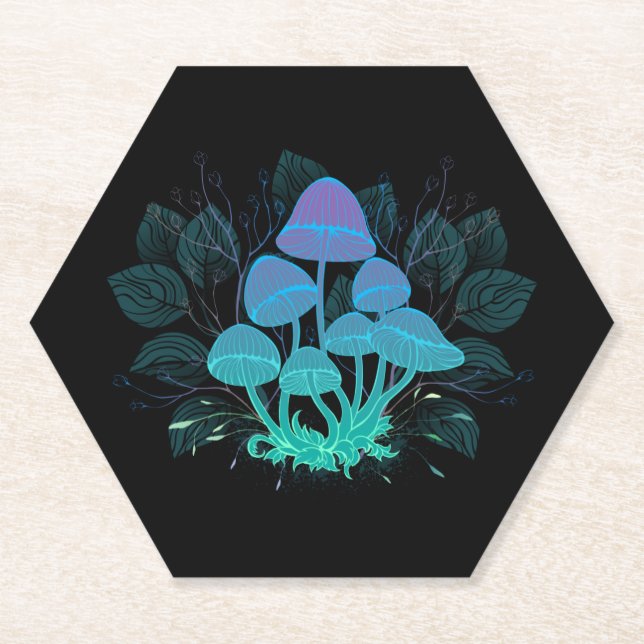 Porta-copo De Papel Toadstools em arbustos (Frente)