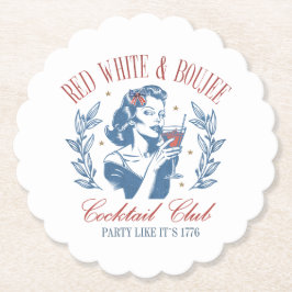 Porta-copo De Papel Todos os americanos Red White e Boujee