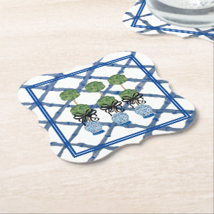 Porta-copo De Papel Topiary Chinoiserie Ginger Jar  