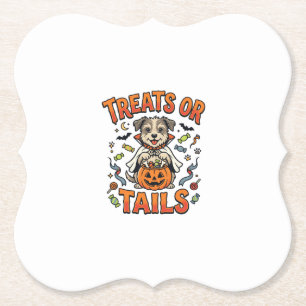 Porta-copo De Papel Travessuras de Doces de Cachorro no Halloween