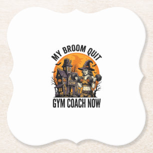 Porta-copo De Papel Treinador de Fitness de Halloween Bruxa Abóbora Tr