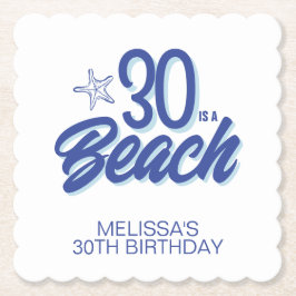 Porta-copo De Papel Trendy Hand Drawn Doodle 30 É Um Aniversário De Pr