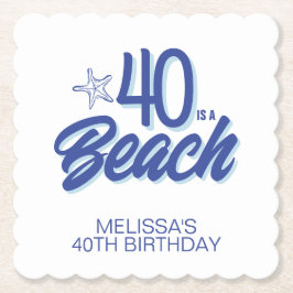 Porta-copo De Papel Trendy Mão Desenhada 40 É Um Aniversário De Praia