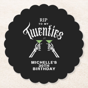 Porta-copo De Papel Trendy RIP para meu aniversário de 30 anos de 20 a