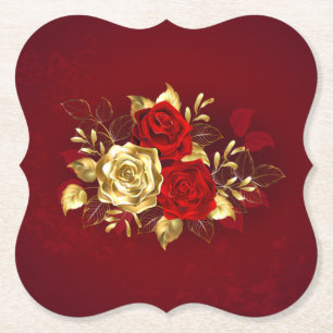 Porta-copo De Papel Três Rosas de joalharia