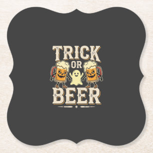 Porta-copo De Papel Trick or Beer Design de Cerveja de Halloween_1
