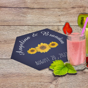 Porta-copo De Papel trio de girassol para casamentos pode arrefecer