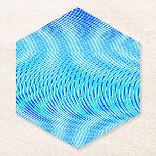 Porta-copo De Papel Triquete Psicodélico Azul Aqua Azul