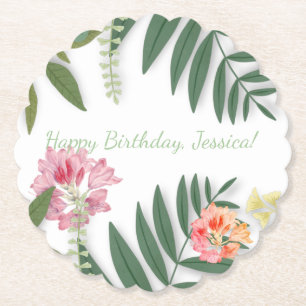 Porta-copo De Papel Tropical Floral 