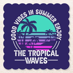 Porta-copo De Papel Tropical Summer Vibes-82646