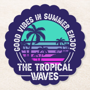 Porta-copo De Papel Tropical Summer Vibes-82646