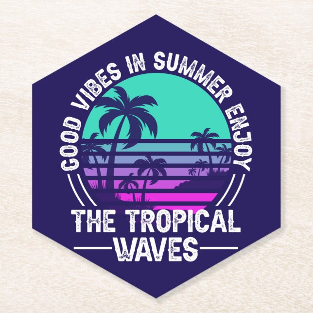 Porta-copo De Papel Tropical Summer Vibes-82646 (Frente)