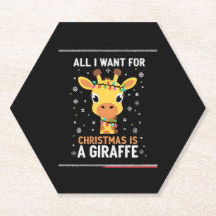 Porta-copo De Papel Tudo O Que Eu Quero Para O Natal É Um Animal De Gi