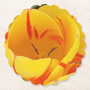 Porta-copo De Papel Tulipas Amarelas primavera