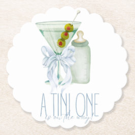 Porta-copo De Papel Um bebezinho está a caminho COASTER DE PAPEL