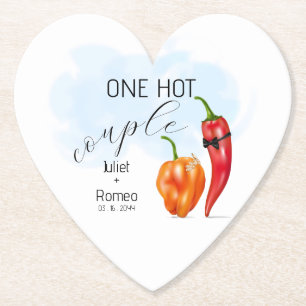 Porta-copo De Papel Um Casal Quente Pimenta Malagueta Casamento
