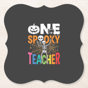 Porta-copo De Papel Um Design de Halloween de Professor Assustador_1