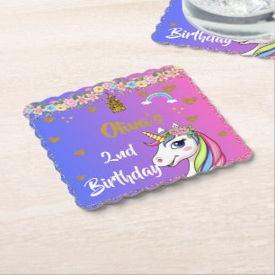 Porta-copo De Papel Unicorn Aniversário Rainbow Unicorn Party