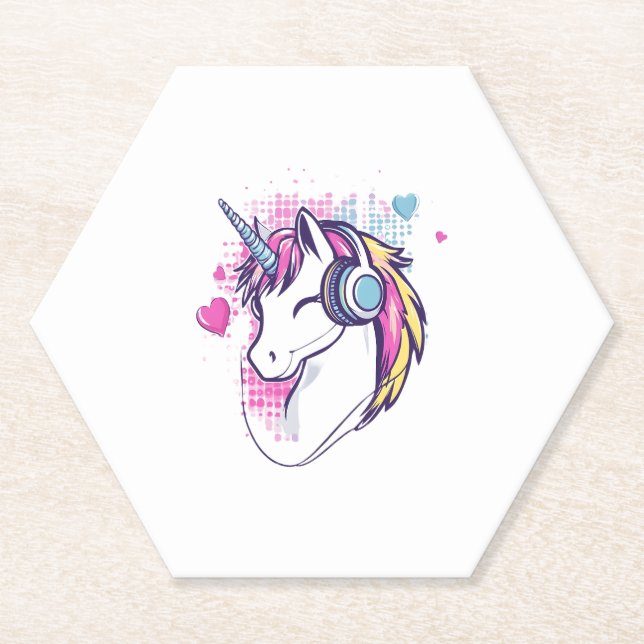 Porta-copo De Papel Unicorn Gamer Girl (1) (Frente)