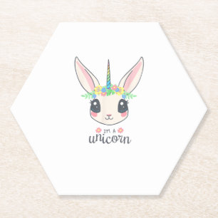 Porta-copo De Papel unicórnio de coelho fofo e engraçado