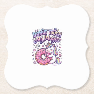Porta-copo De Papel Unicórnio Donut Toque no Meu Presente Mágico Stick