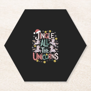 Porta-copo De Papel Unicórnios De Natal Jingle Todos Os Esquadrão Unic