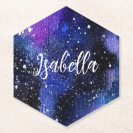 Porta-copo De Papel Universo Púrpura de Watercolor