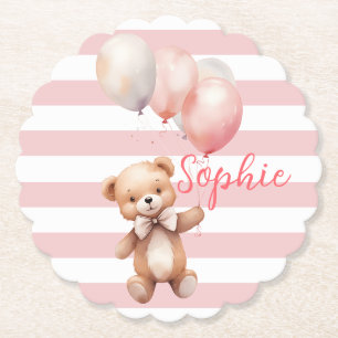 Porta-copo De Papel Urso Bonito de Rosa