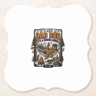 Porta-copo De Papel Urso engraçado de papai acampando camisa de figura
