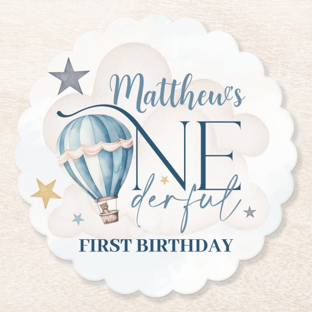 Porta-copo De Papel Urso Personalizado em Portas copos de Papel Balão (Frente)