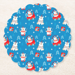 Porta-copo De Papel Urso Polar de Natal