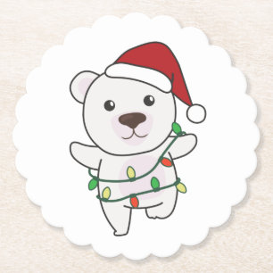 Porta-copo De Papel Urso Polar de Natal Animais de inverno Ursos Polar