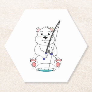 Porta-copo De Papel Urso Polar de Pesca