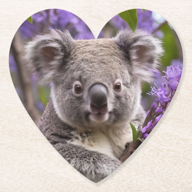 Porta-copo De Papel Urso Purple Jacaranda Koala (Frente)