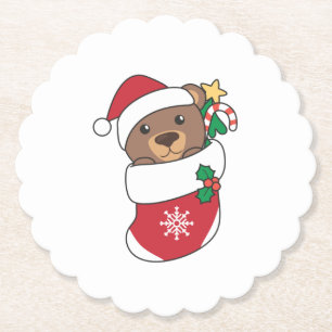 Porta-copo De Papel Ursos de Porcos de Inverno para Neve de Natal