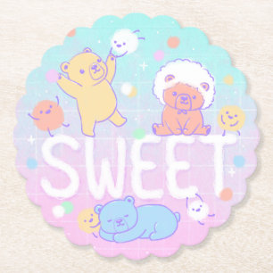 Porta-copo De Papel Ursos Doces com Monstros Fluffy