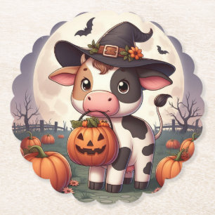 Porta-copo De Papel Vaca-bruxa-bruxa-do-Halloween