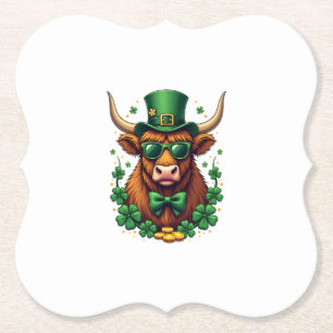 Porta-copo De Papel Vaca das Terras Altas do Dia de São Patrício Vinta