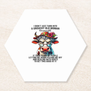 Porta-copo De Papel Vaca, eu não me tornei uma vovó.