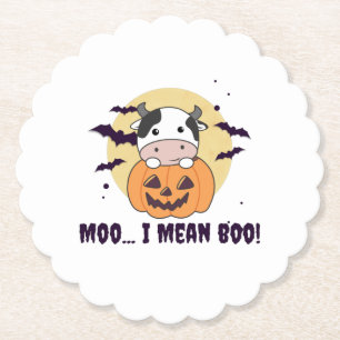 Porta-copo De Papel Vaca Fantasma Cute Kawaii Halloween Moo Eu Quero D