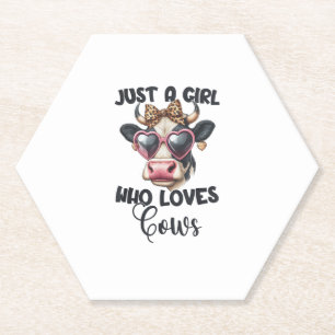 Porta-copo De Papel Vaca Vaca Apenas Uma Menina Que Ama Vacas _1