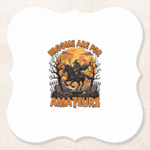 Porta-copo De Papel Vassouras São Amadores Halloween Bruxa Cavalo Lua 