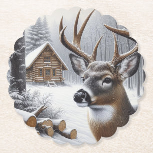 Porta-copo De Papel Veado de inverno/Arte Buck