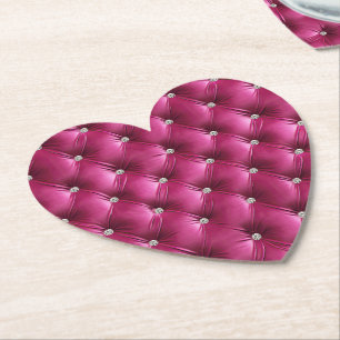 Porta-copo De Papel Veludo Falso Rosa Luxo Glam